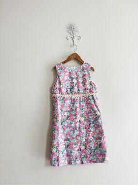 Hartstrings Girls Floral Pink Sleeveless Dress preppy classic style